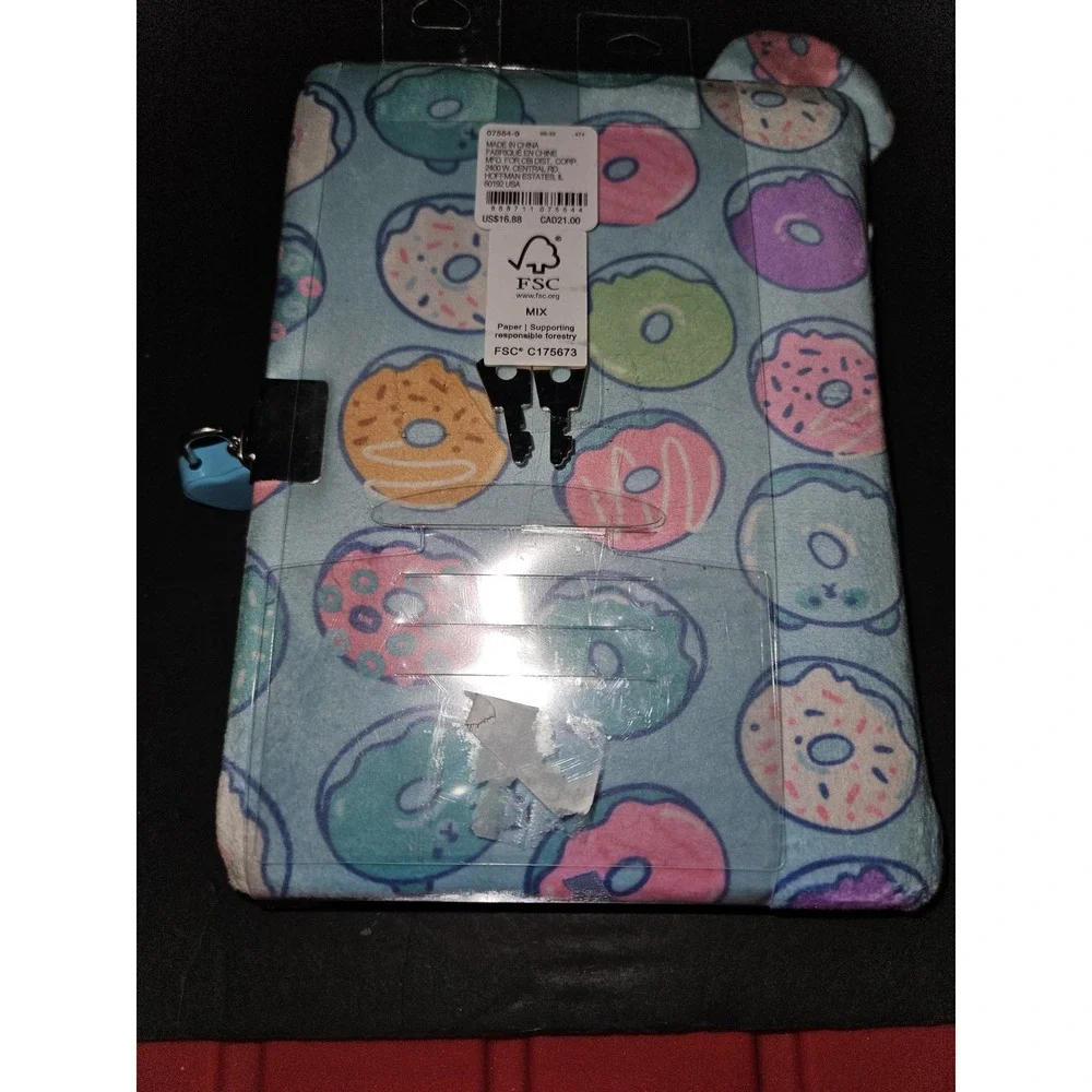 Claires Yellow Bear In Donut Hoodie Girls‎ Locked Diary New 100 Page Keys...